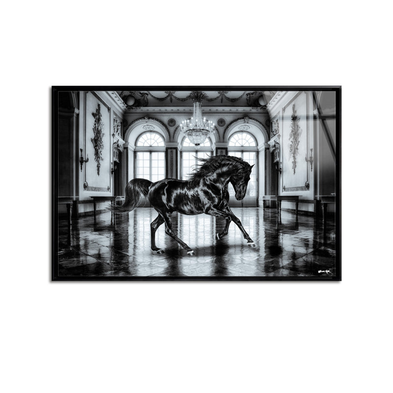 Ballroom Strut Horse Framed Acrylic, 30" H x 45" W