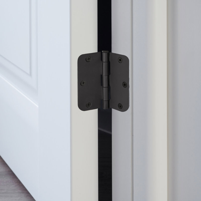 Charnières de porte à roulement à billes 3,5 po x 3,5 po H 3,5 po, Noir mat