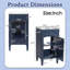Meuble-lavabo autoportant de 18 po en MDF avec lavabo intégré en céramique, meuble-lavabo simple en bleu avec porte à fermeture douce, tablette réglable et pieds pleins-130996267-131294898