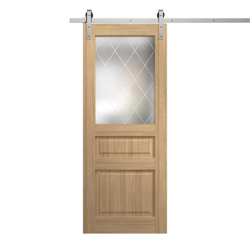 Porte de grange moderne | Ego 5011 | Ensemble de quincaillerie lourde Silver Rail Track | Portes intérieures solides