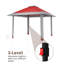 4m x 4m Pop Up Gazebo with Mosquito Net, Waterproof Double Roof Garden Shelter with Carry Bag-129604990