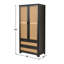 Armoire en rotin massif avec 2 tiroirs-1991564588
