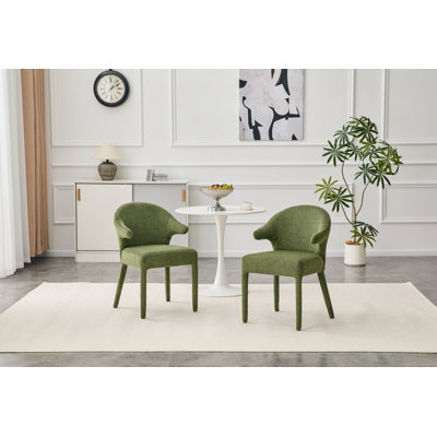 Chaise avec accoudoirs rembourrés Boucle