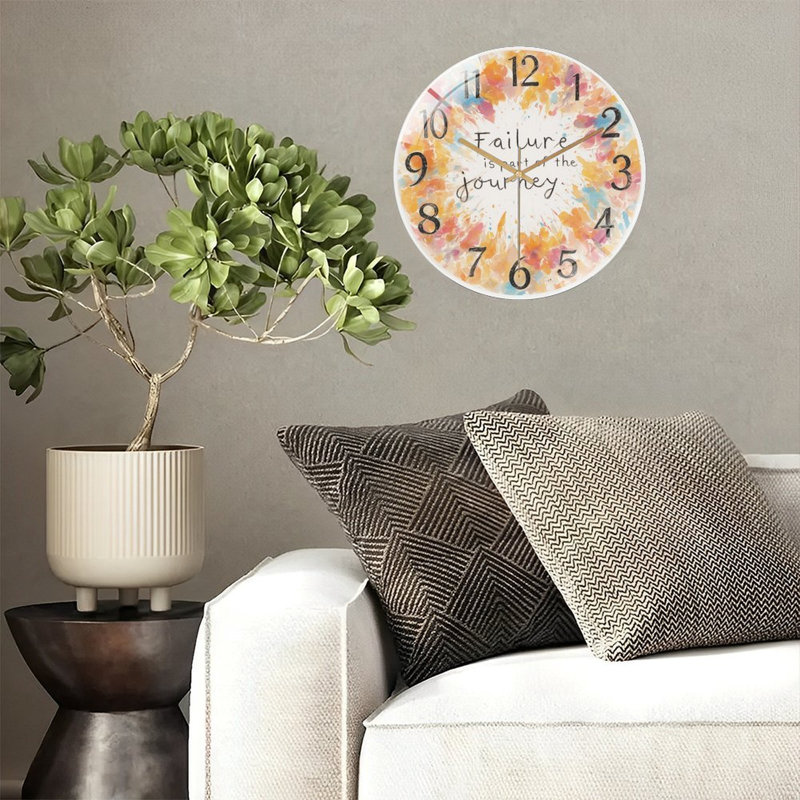 Horloge murale d'inspiration aquarelle