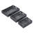Wood Intricate Carved Floral Decor Black Tray Set