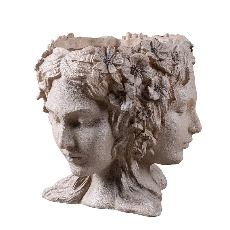 Lady Head Bust Flower Planter Plant Pot