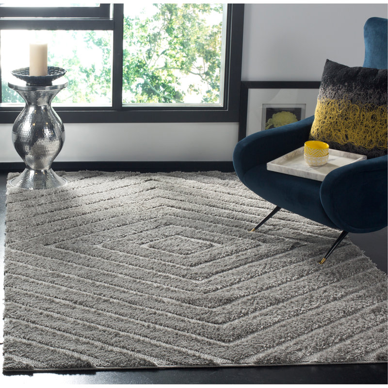 Ashburnham Olympia Shag Performance Geometric Rug, Rectangle 6'7" x 9'2"