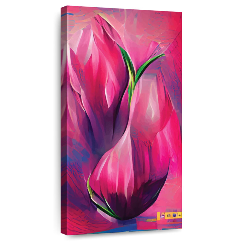 Tulipe abstraite, H 30 po x l 15 po