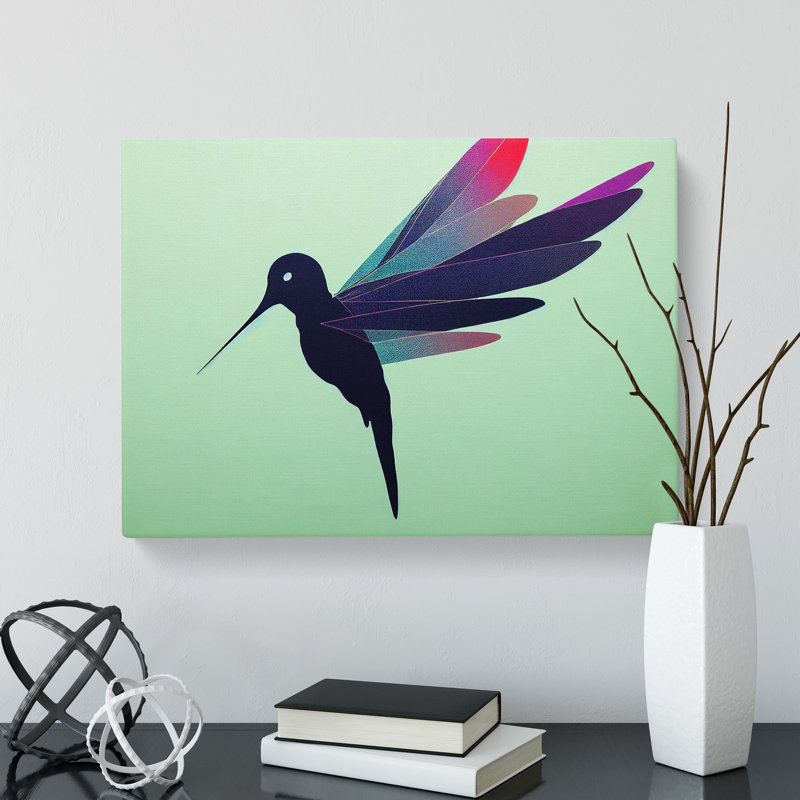 Luscious Hummingbird - Wrapped Canvas, 40cm H x 60cm W x 3cm D