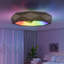 Ventilateur de plafond à DEL en bois de noyer