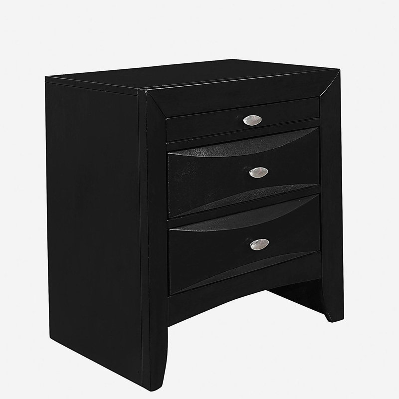 LUCILLE BLACK NIGHTSTAND, Black