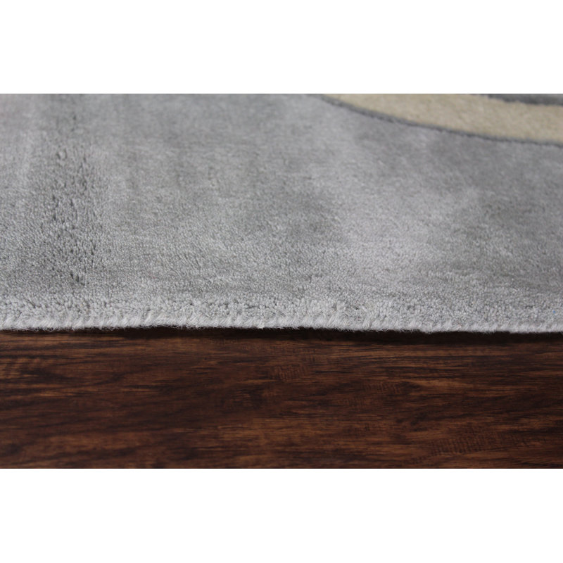 Rioux Wool Abstract Indoor Rug, Square 1'6"