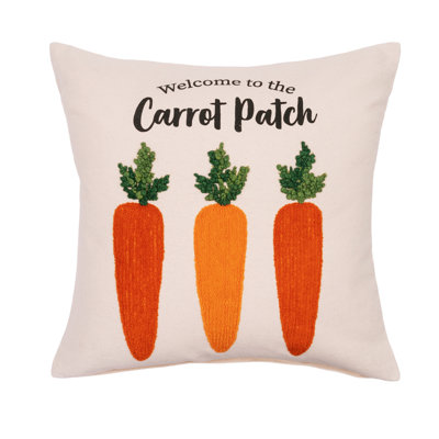 Carrot Patch Tufted Accent Throw Pillow