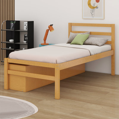Platform Bed With Removable Storage Shelves BuiltIn Two Storage Drawers For Added Convenience