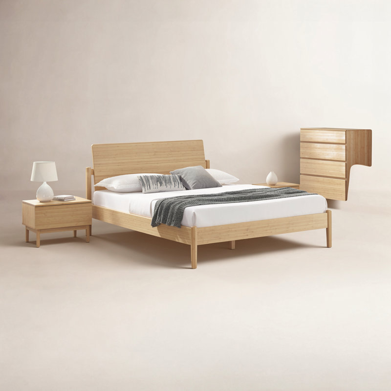 Maiva Solid Wood Piece Bedroom Set, Queen