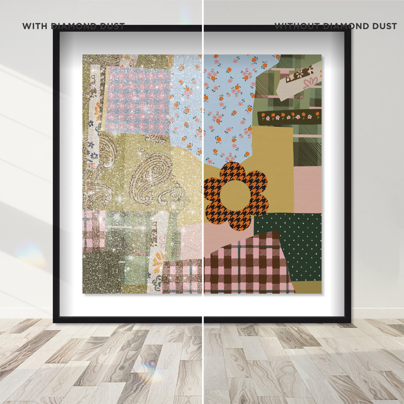 Retro Scarf Print by Oliver Gal, 13.5"H x 13.5"W, Black Shadowbox