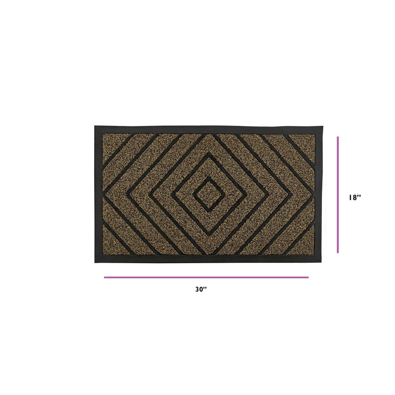Paillasson McConnellsburg 18 po x 30 po imperméable, Noir
