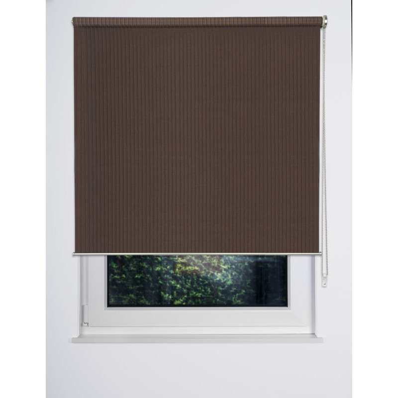 Trend Room Darkening Roller Blind, 160 cm L x 100 cm W, Stripe Brown