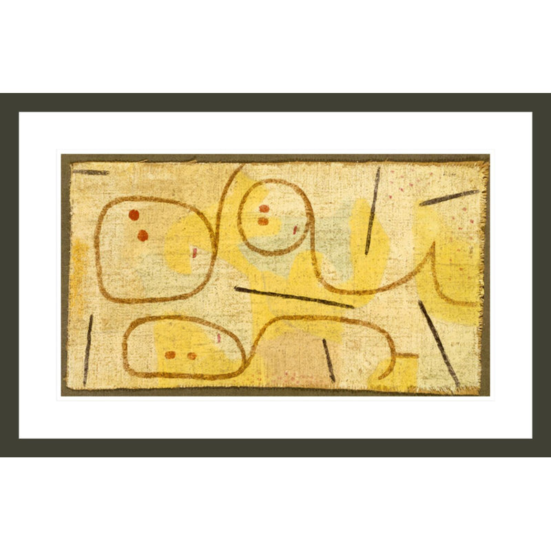 «Reclining (Allongé)» par Paul Klee - impression giclée encadrée, 19.48" H x 29.5" W