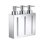 Wall-mounted triple shower dispenser for soap, shampoo or conditioner
