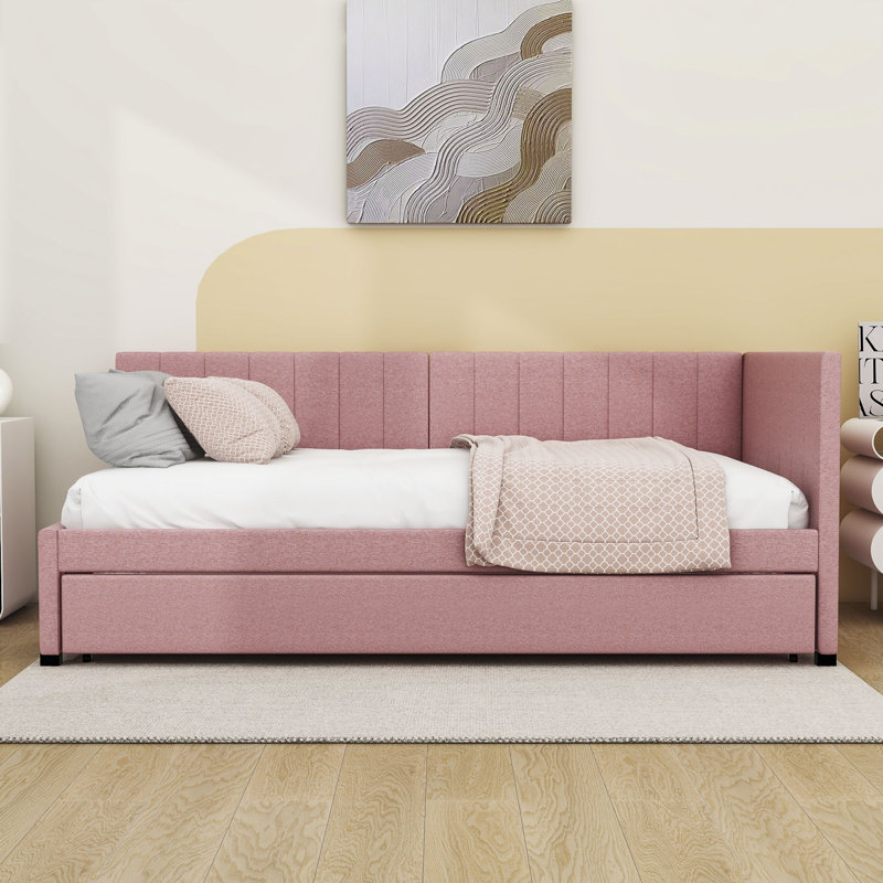 Thelman Upholstered Daybed, Twin, Pink