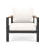 Fauteuil de patio Townsend avec coussins Sunbrella® et accoudoirs en cuir