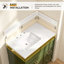L 36 po x P 22 po en pierre reconstituée avec meuble-lavabo à simple cuve en céramique et drain à gauche rectangulaire avec comptoir et dosseret en H 4 po-133586888