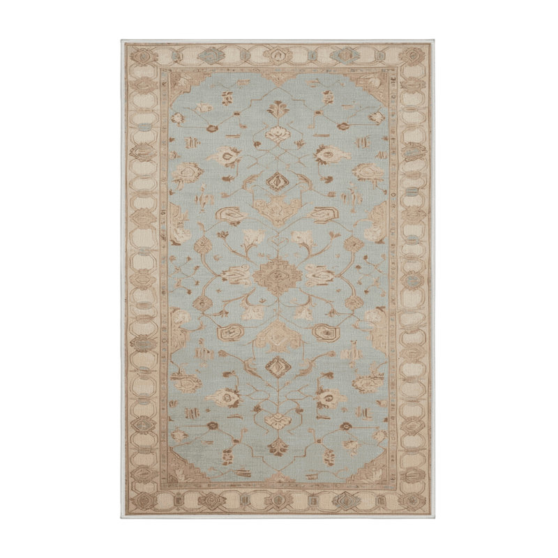 Tapis turc beige lavable à la machine, Rectangulaire 2 pi x 3 pi