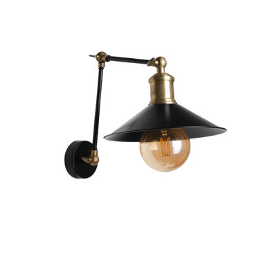 Bras pivotant noir à 1 lumière Seren