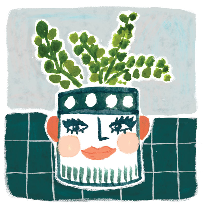 Face Planter Deep Blues - Wrapped Canvas Print, 91cm H x 91cm W x 3.8cm D
