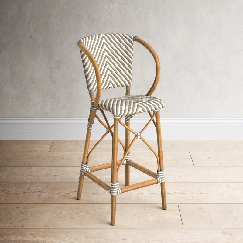 Clint Counter Stool with Solid Wood Frame, Gray