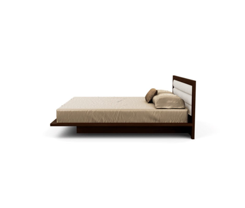 Moduluxe Upholstered Bed, Onyx, King, Natural Walnut