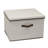 LargeStorageBoxwithLidSoftPoly-CottonCanvaswithReinforcedFrameGenerousStorageCapacityFully-RemovableLidFrontHandleVersatileFoldableandStackablewithCoffeeTrim-1589940374-1589940375