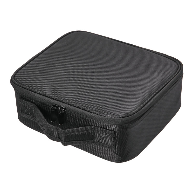 Nashwa Fabric 7 Compartment Makeup Organizer, Black