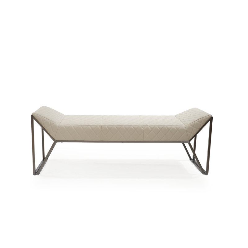 Banc rembourré en similicuir Makaria