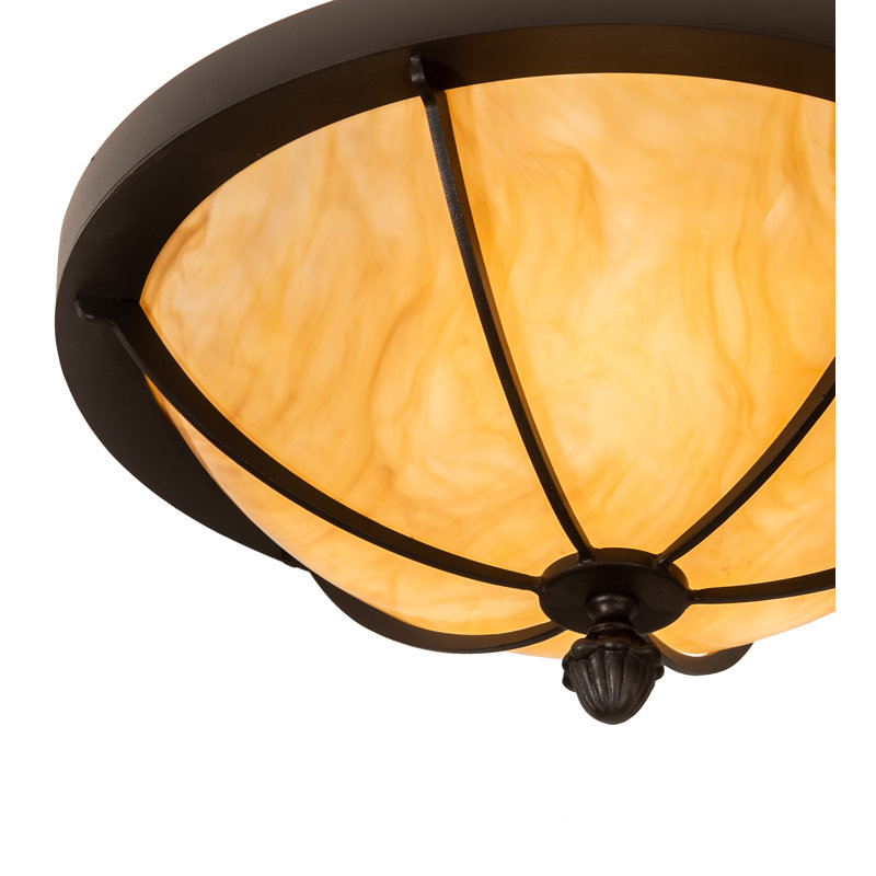 Plafonnier encastré 3 lumières Heyer, H 7 po x l 16 po x P 16 po