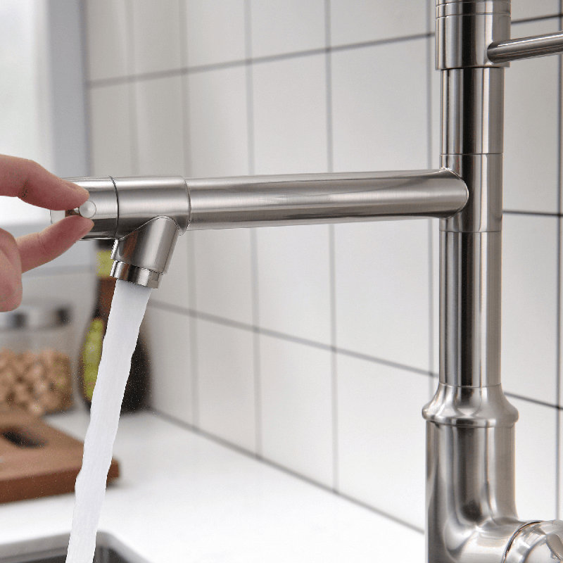 Robinet de cuisine rétractable à poignée simple