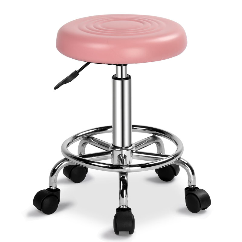 Metal Accent Stool, Pink