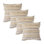 Cream / Beige Striped Cotton Throw Pillow Cover