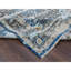 Tapis bleu noué à la main de conception unique 8 pi 10 po x 11 pi 10 po New Age