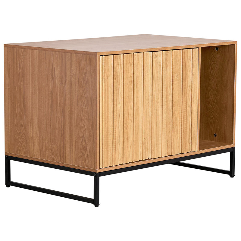 Litière pour chat 31,5 po avec matelas à griffer et maison imperméable pour la chambre à coucher, salon, cachet à odeur, espace de rangement intérieur spacieux