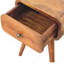 Mini table de chevet Avora avec 1 tiroir, pieds nordiques, brun foncé Avora