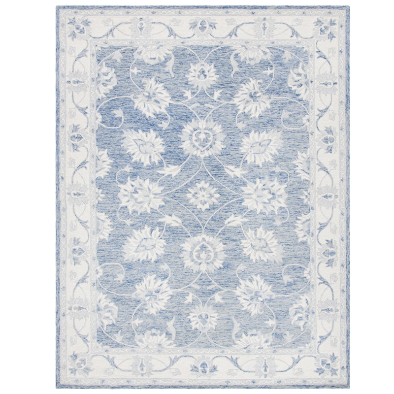Vallelunga Hand Tufted Wool And Cotton With Latex Oriental Rug, Rectangle 8' x 10'