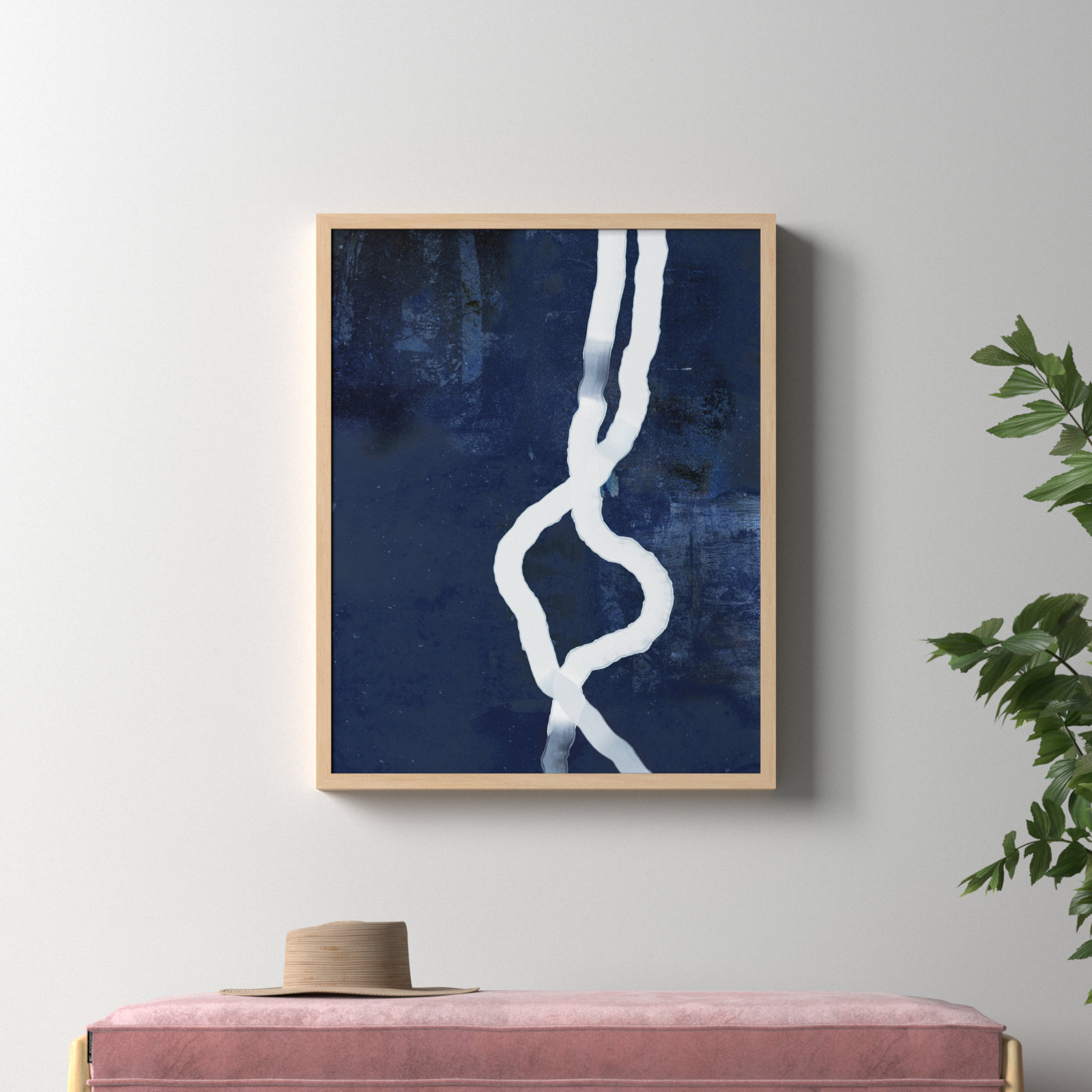 White Rope 3 by Jacques Pilon, Brown, 38" H x 30" W