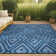 Fierros Moroccan Diamond Navy Indoor/Outdoor Rug