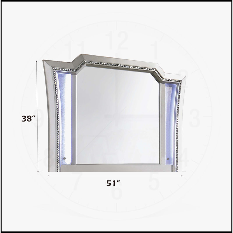 Miroir Kaitlyn avec DEL, Champagne