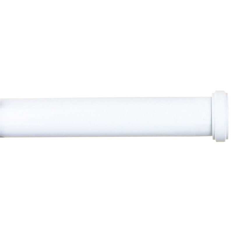 Tringle à rideaux simple drapée Mulvaney, H 1 po x l 48 po x P 1 po, Blanc lustré
