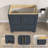 Solid Wood 36" Single Bathroom Vanity Base Only In Navy Blue