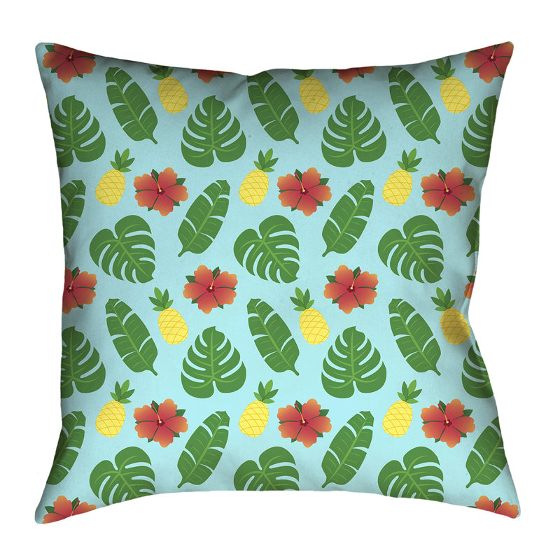 Coussin Katelyn Elizabeth, 14 po x 14 po, Bleu, Polyester