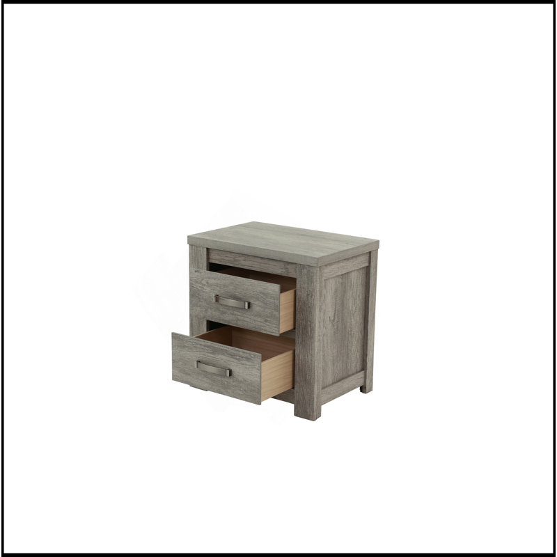 Table de chevet en chêne gris clair
